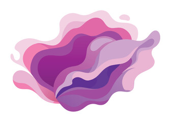 Vector art of abstract pink and purple fluid shape