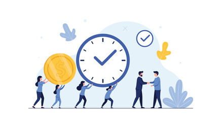 Teamwork and collaboration help achieve business goals through efficient time management and financial gain