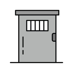Door icon with white background vector stock illustration