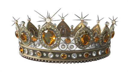 A celestial gold crown transparent background PNG 