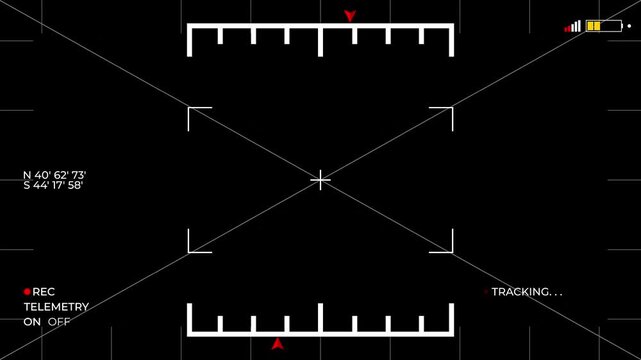 Footage animation of drone tracking overlay 4K resolution