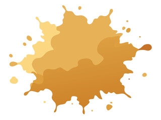 Vector art of abstract brown paint splash for design use