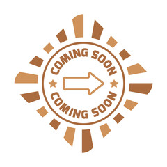 Coming Soon Icon, Rubber Stamp, Badge, Emblem, Label Etc
