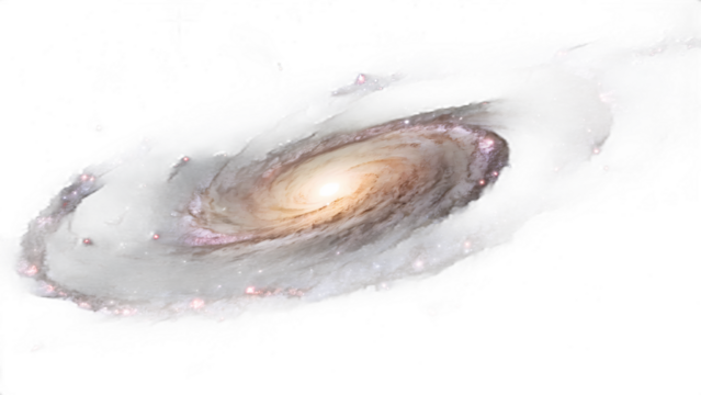 A spiral Galaxy with transparent background PNG 