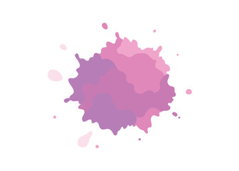 Vector art of purple and pink watercolor splash, artistic effect
