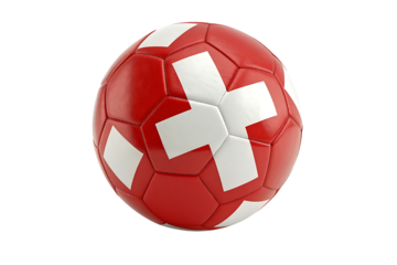 Switzerland Soccer Ball, isolated on transparent background
