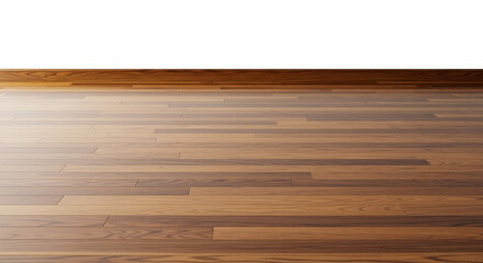 Wood floor with trim shining