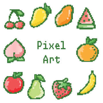 Cute Pixel Fruit Collection
