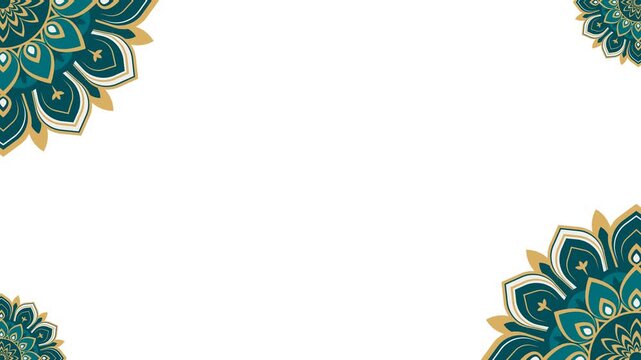 Loopable Seamless Islamic Mandala Animation on White Background