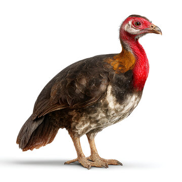 Australian Brush Turkey bird isolated on white background