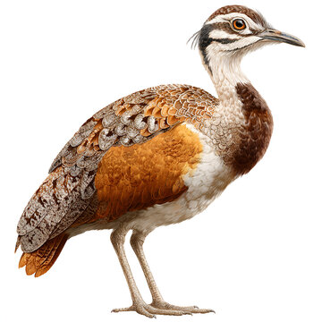 Australian Bustard bird isolated on white background