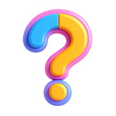 Naklejka premium a close up of a colorful question mark on a black background