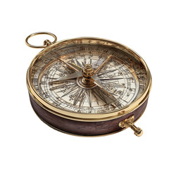 Antique brass compass, detailed dial