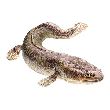 Lungfish isolated on white background