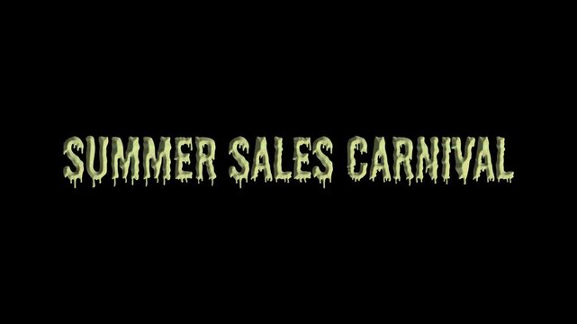 "summer sales carnival" transparent 4k alfa channel animation video for business