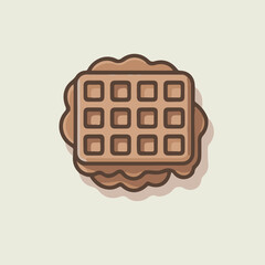vector illustration of a waffle
