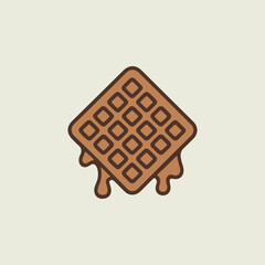 vector illustration of a waffle