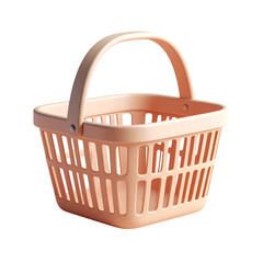 there is a basket with a handle on a black background
