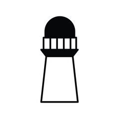 Tower icon with white background vector stock illustration