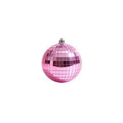 Glittering reflections on a mirror ball at a club party create a disco atmosphere. On a white background