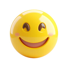 Fototapeta premium yellow smiley face with two eyes and a pink nose