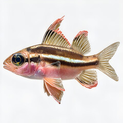 Fototapeta premium Belted Cardinalfish Isolated on Transparent Background