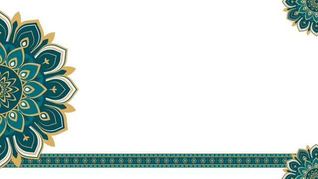 Loopable Seamless Islamic Mandala Animation on White Background