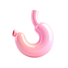 Obraz premium there is a pink object with a curved shape on it