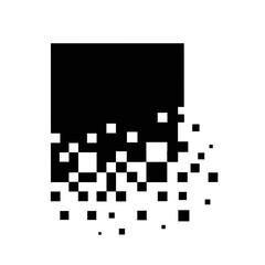 Vector of an Image Dissolving into Digital Squares (Pixelated)