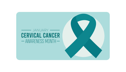 Vector illustration on the theme of Cervical Cancer awareness month observed each year during January. banner, Holiday, poster, card and background design.