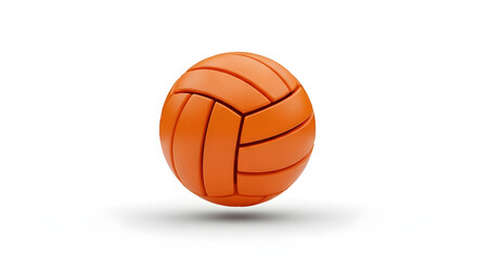 Close up of a volleyball on a white background with a shadow
