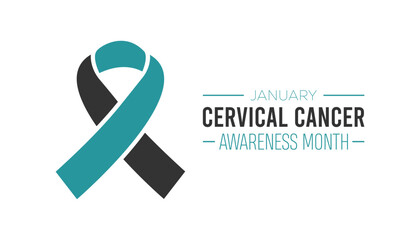 Vector illustration on the theme of Cervical Cancer awareness month observed each year during January. banner, Holiday, poster, card and background design.