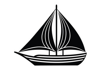 sailboat line art icon