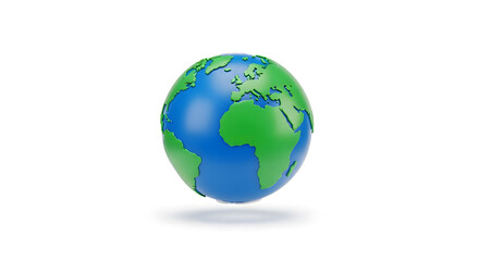 Fototapeta premium A realistic 3D render of planet Earth with continents and oceans clearly visible