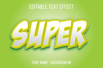 Super text effect on gradient background 