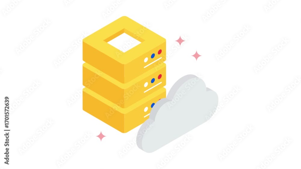 Poster virtual private cloud/vpc isometric animation mp4 file