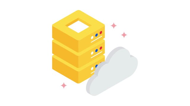 Virtual Private Cloud/VPC isometric animation MP4 file