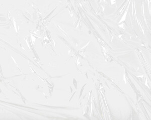 Transparent plastic or polyethylene bag texture texture overlay effect. Plastic  packaging of vinyl wrap or cd cover. Shrink crumpled plastic bag  for album cover art vector mockup, poster design over