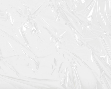 Transparent plastic or polyethylene bag texture texture overlay effect. Plastic  packaging of vinyl wrap or cd cover. Shrink crumpled plastic bag  for album cover art vector mockup, poster design over