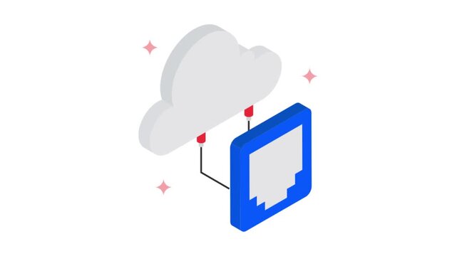 Cloud Port isometric animation MP4 file