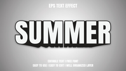 Summer text effect on gradient background 
