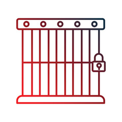 Lock icon with white background vector stock illustration