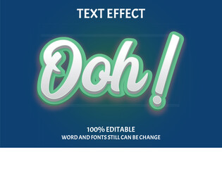 Ooh text effect on gradient background 