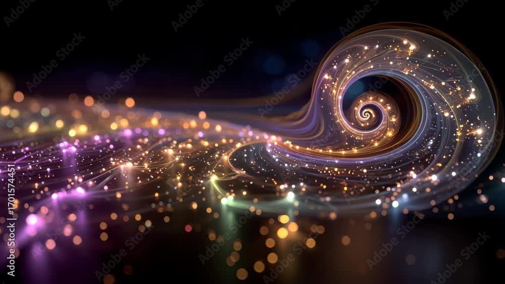 Poster mesmerizing abstract patterns vibrant swirl of colorful lights and glow creating captivating visuals