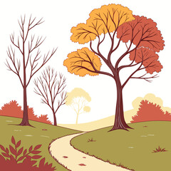 autumn landscape with trees