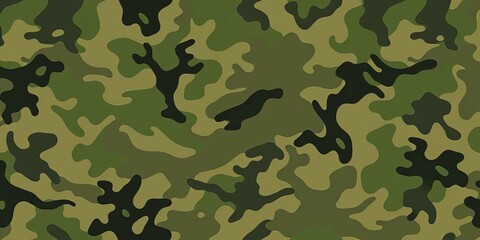 Fototapeta premium Abstract digital camouflage pattern background in muted greens, browns, and grays, disguise, texture