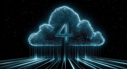 Abstract cloud computing concept