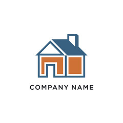 Fototapeta premium Simple house logo design for real estate and construction companies.