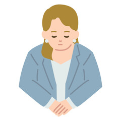 スーツを着た若い女性