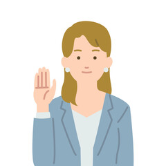 スーツを着た若い女性